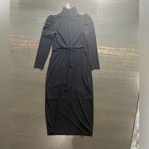 Express long sleeve black dress